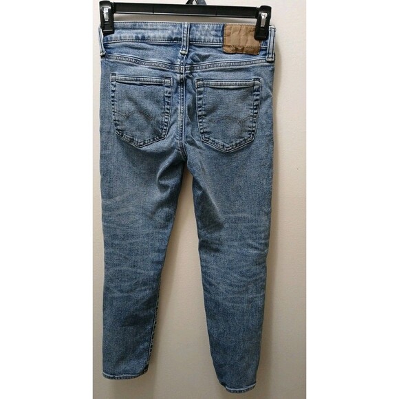 American Eagle Jeans Mens 26x28 Blue AirFlex+ Athletic Skinny Distressed Stretch - Picture 13 of 16